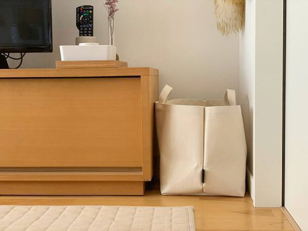 大人気の「bon moment　目隠しできる帆布素材の収納トートL」シンデレラフィット術。[PR]