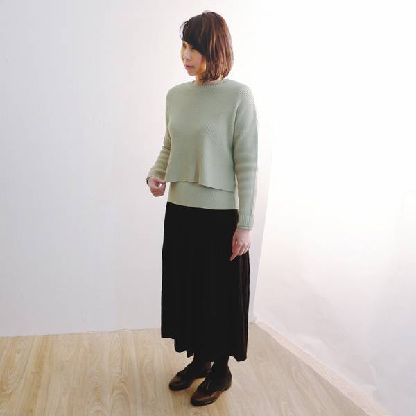 春服！まず買い足すならコレ「旬顔ニットレイヤード」4人のスタッフの試着レポ[PR]