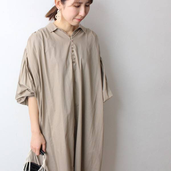 【身長別比較】襟付きリラックスワンピース、スタッフが着てみました[PR]