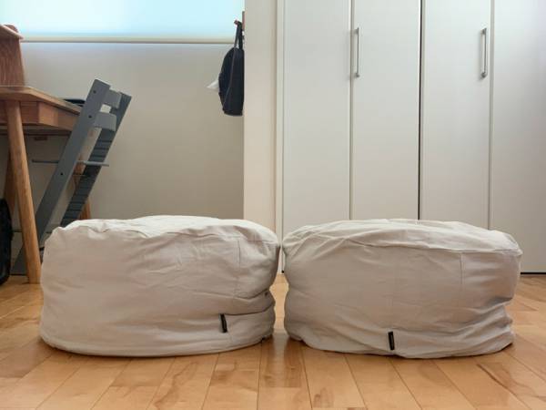 よりコンパクトに。bon moment（ボンモマン）の「リビングクッションになる掛け布団収納ケース」にラウンド型が登場！[PR]