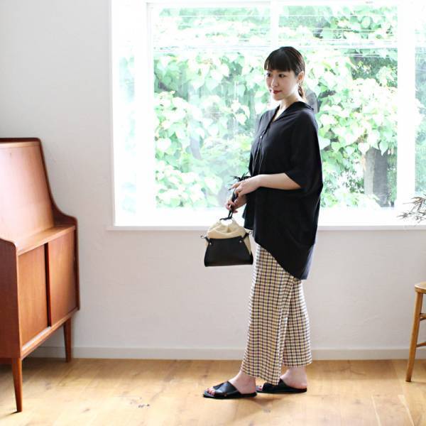 【スタッフ着用レポ】裾切替レイヤード風スキッパーブラウス[PR]