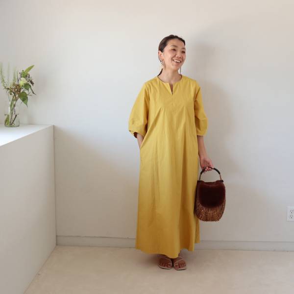 【スタッフ着用レポ】袖バルーンAラインワンピース[PR]