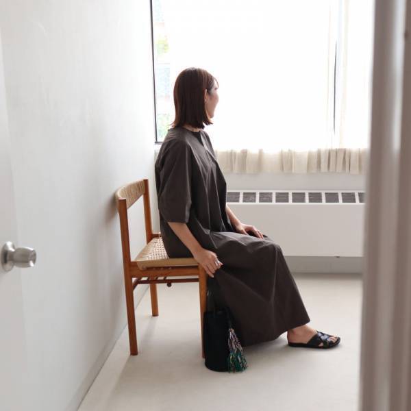 【スタッフ着用レポ】袖バルーンAラインワンピース[PR]