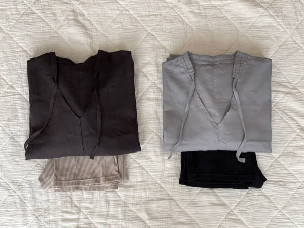 この秋の家事着はコレに決まり！bon momentの「家事がしやすい袖リブルームワンピース」。[PR]