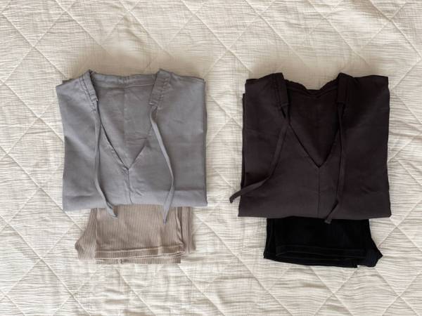 この秋の家事着はコレに決まり！bon momentの「家事がしやすい袖リブルームワンピース」。[PR]