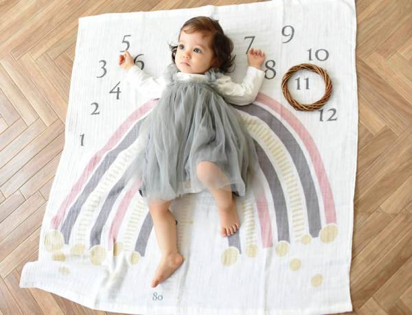 ベビーギフトにNEWアイテム誕生！フォト映え要素が満載、他では手に入らない今治「身長計ガーゼケット」[PR]