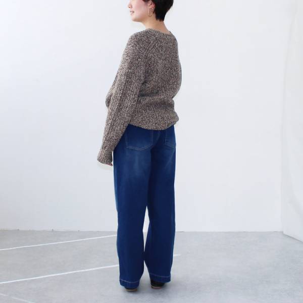 155cmから165cmまで！あったかワイドデニムパンツ【体型別スタッフ着用レポ】[PR]