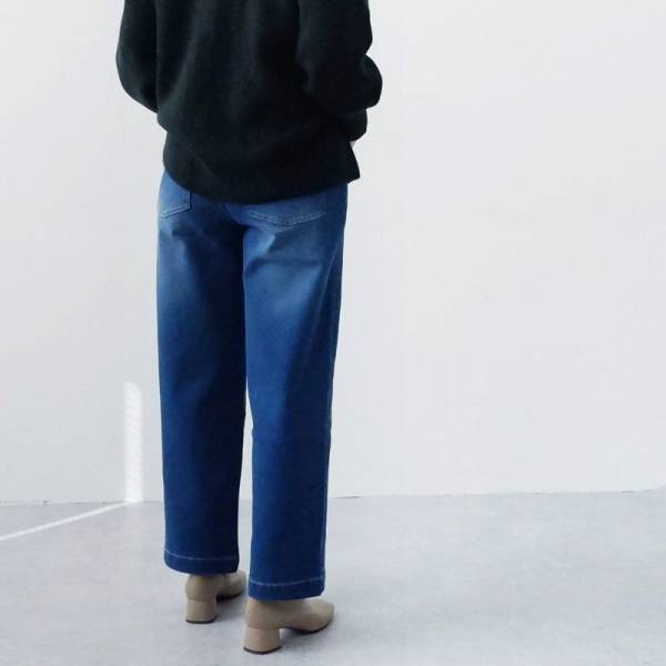 155cmから165cmまで！あったかワイドデニムパンツ【体型別スタッフ着用レポ】[PR]