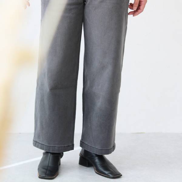 155cmから165cmまで！あったかワイドデニムパンツ【体型別スタッフ着用レポ】[PR]