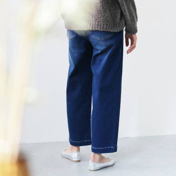 155cmから165cmまで！あったかワイドデニムパンツ【体型別スタッフ着用レポ】[PR]