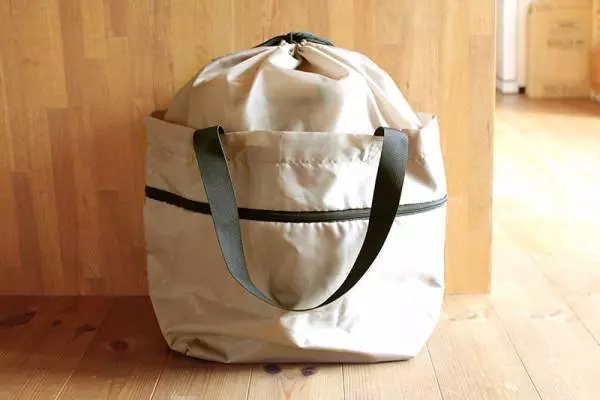 自転車でのまとめ買いが余裕！13cmも伸びる「前カゴフィットエコバッグ」