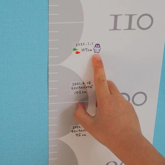 子どもの成長を楽しく記録　「北欧デザインの身長計タペストリー」