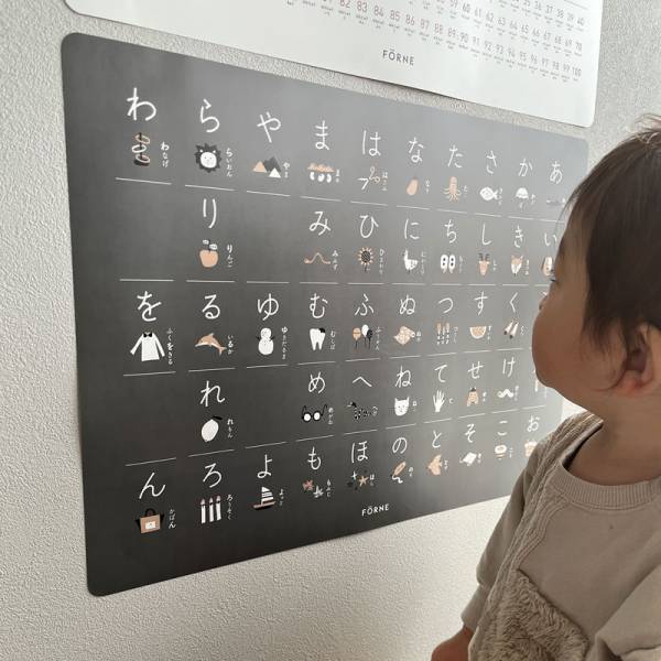 遊んで学んでインテリアにも馴染む。1歳の息子でも楽しめた「FORNE 知育ポスター」[PR]