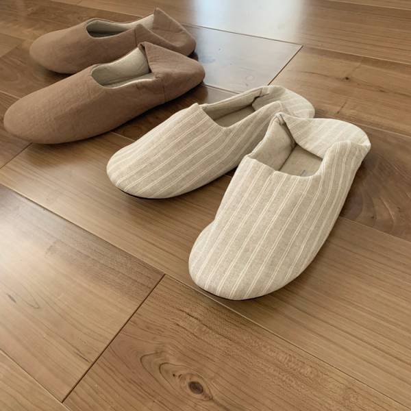 365日気持ちいい！ 夫婦コーデが楽しくなるリネンルームシューズ[PR]
