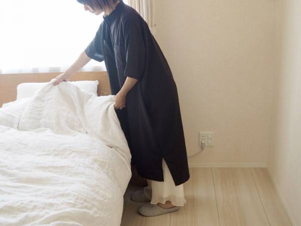 この夏は、サラリと涼しい 「5分袖 ルームワンピース」で、家事もおうち時間も快適に！[PR]