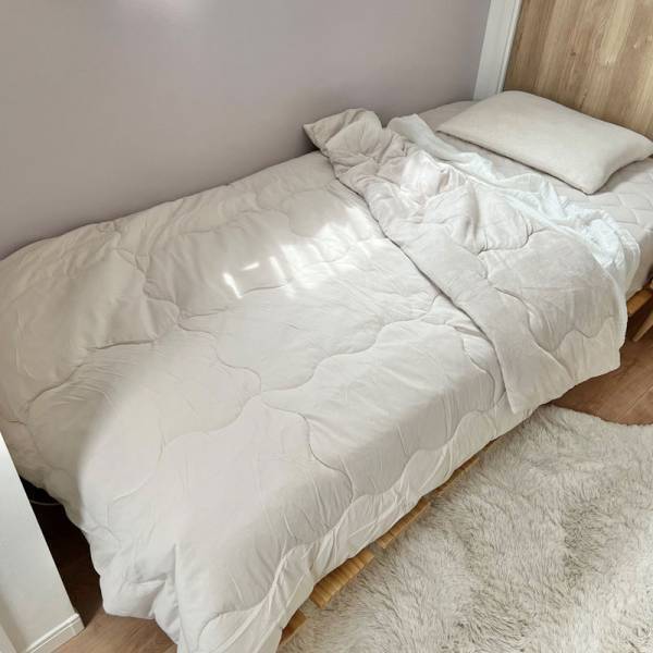 インスタグラマーさん人気上昇中！ふんわり？それとも、ひんやり？「bon moment（ボンモマン）リバーシブル肌掛けケット」[PR]