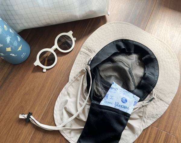 帽子嫌いの息子もお気に入り　熱中症対策に「保冷剤ポケット付きキッズ帽子」