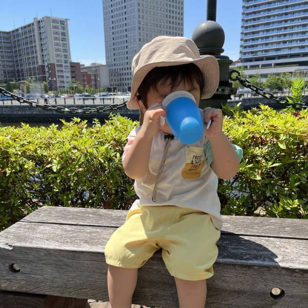 帽子嫌いの息子もお気に入り　熱中症対策に「保冷剤ポケット付きキッズ帽子」