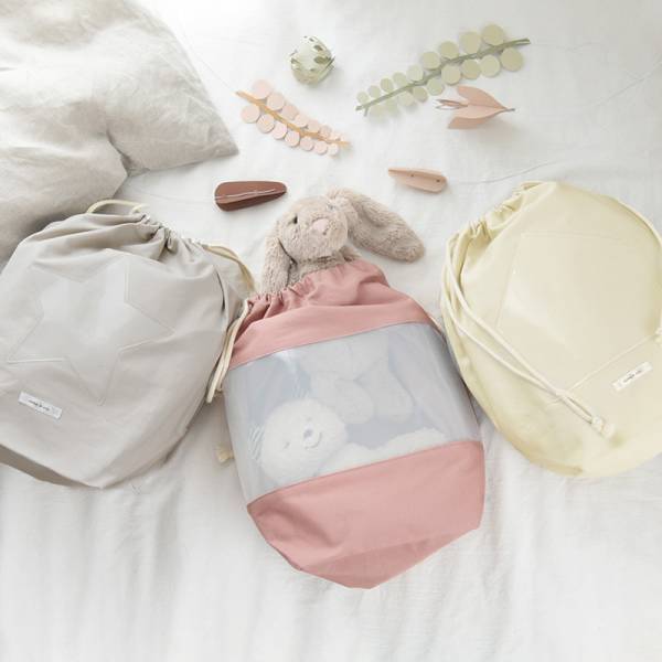 「おもちゃ片付かない問題」をスッキリ可愛く解決♪中身が見やすい北欧カラーのおもちゃ収納袋【インスタグラマーさんの活用術】[PR]