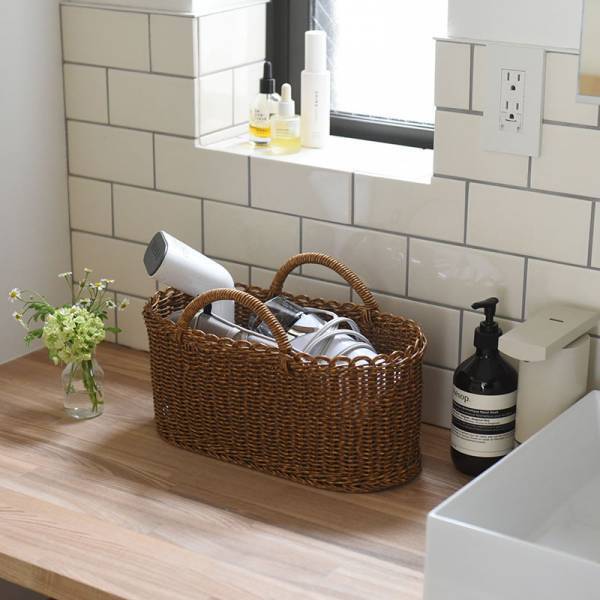 水まわり収納でも活躍。ジャブジャブ洗えて衛生的、まるでラタン！なバスケット[PR]