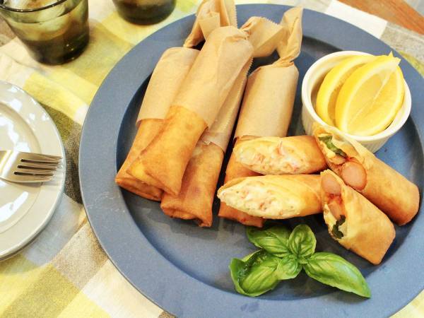 パーティにも、晩酌のおつまみにも！「ピザ風春巻き＆カニクリームコロッケ風春巻き」