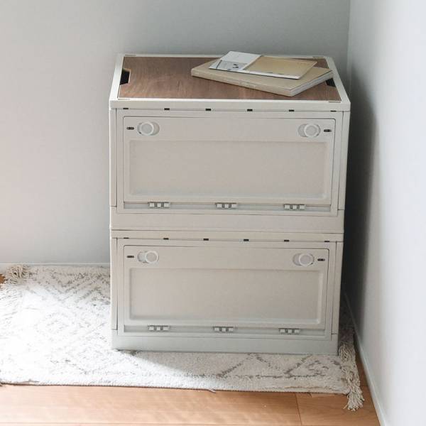 たっぷり収納＆テーブルにもなる！見せ置き上手なナチュラル系コンテナボックス[PR]