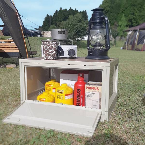 たっぷり収納＆テーブルにもなる！見せ置き上手なナチュラル系コンテナボックス[PR]