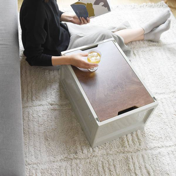 たっぷり収納＆テーブルにもなる！見せ置き上手なナチュラル系コンテナボックス[PR]