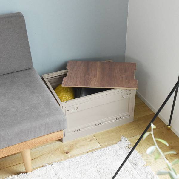 たっぷり収納＆テーブルにもなる！見せ置き上手なナチュラル系コンテナボックス[PR]