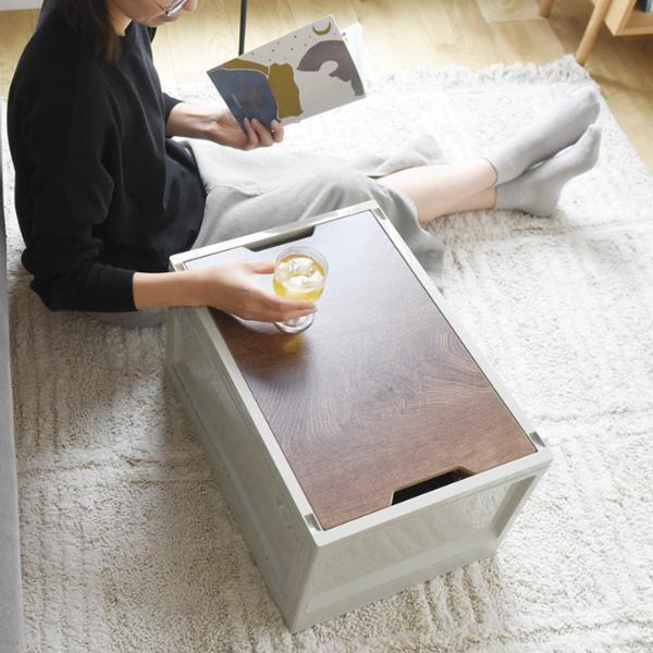 たっぷり収納＆テーブルにもなる！見せ置き上手なナチュラル系コンテナボックス[PR]