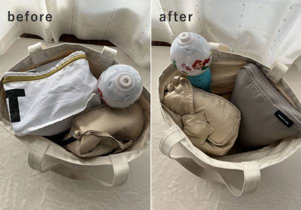 【待望の再入荷】かさばるニットもギュッと圧縮！年末旅行に持っていきたいトラベルポーチ。スタッフが使ってみました！[PR]