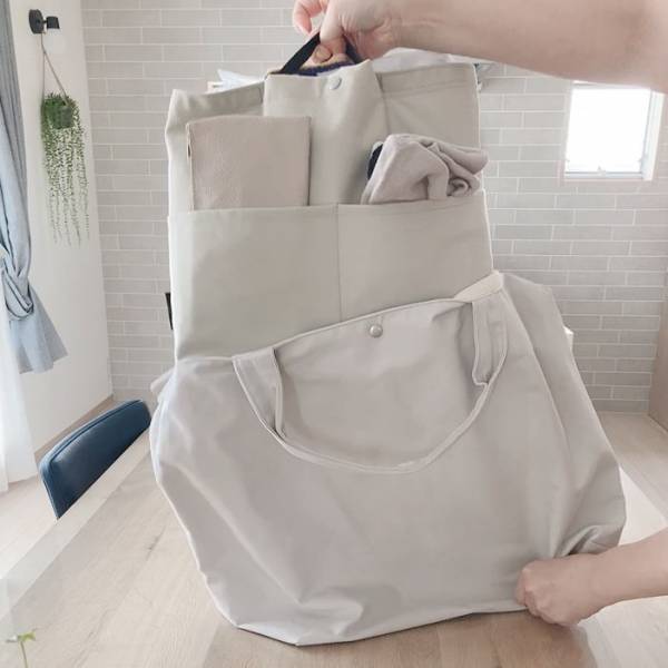 年末の帰省やマザーズバッグに！スッキリ収納できる大容量トートバッグセット【インスタグラマーさんのもの選び】[PR]