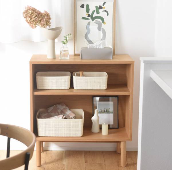 樹脂製だけどナチュラルに馴染む。リネン風BOXで「適材適所の」バスケット収納！[PR]