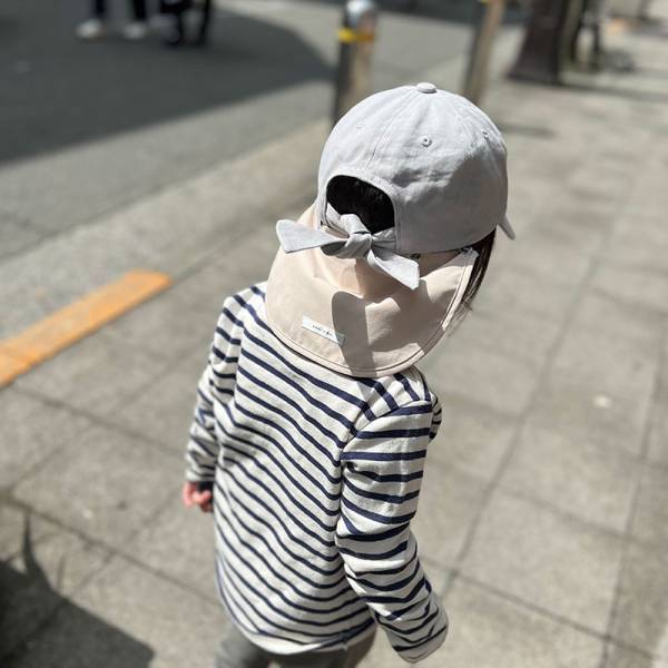 キャップに憧れるお年頃キッズからジュニアサイズキッズまで。日よけタレ付きキッズキャップ新登場！[PR]