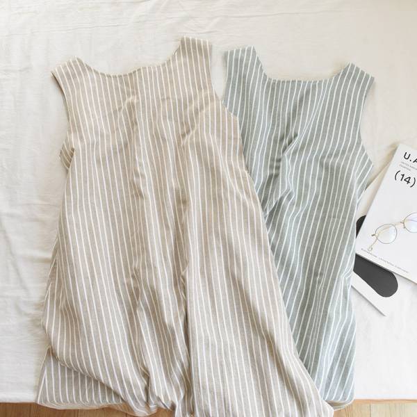 風を通してリラックス。bon moment夏の新作ルームウエアは、爽やかストライプ柄！[PR]