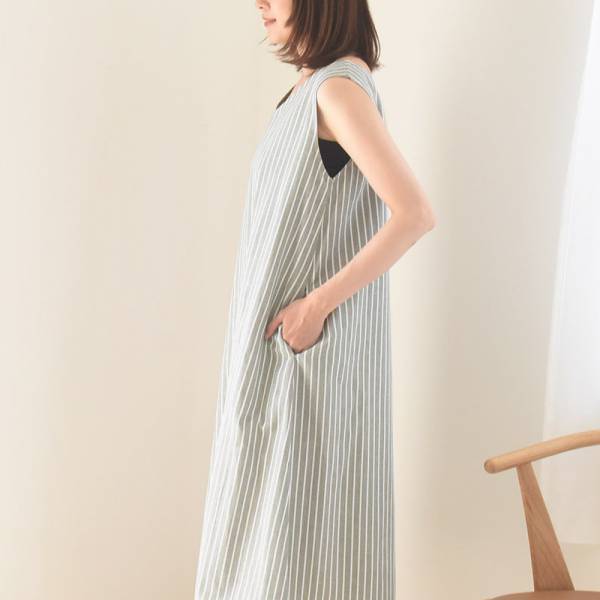 風を通してリラックス。bon moment夏の新作ルームウエアは、爽やかストライプ柄！[PR]