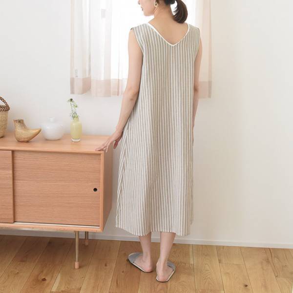 風を通してリラックス。bon moment夏の新作ルームウエアは、爽やかストライプ柄！[PR]