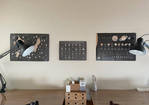 成長に合わせて、FÖRNEの知育ポスターを「惑星」に模様替え。[PR]