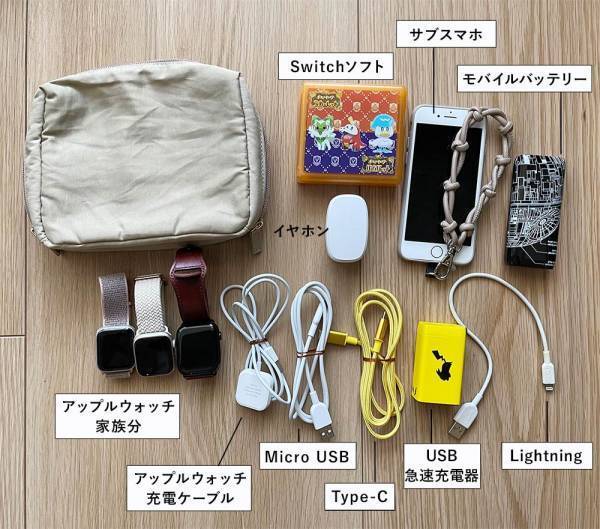 え！これガジェットポーチ？！女性が持ちたくなるキレイめデザインガジェットポーチ登場。スタッフの使用レポ～旅行編[PR]