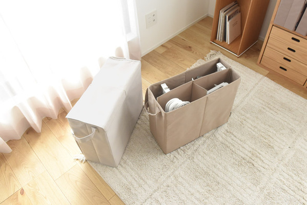 ごちゃごちゃしがちな洗濯アイテムをスッキリ収納！ 「ランドリー収納ボックス」