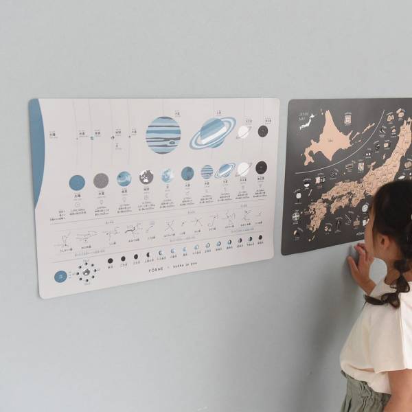 子どもの好奇心を育てる！「惑星」を取り入れたアートのような知育ポスター