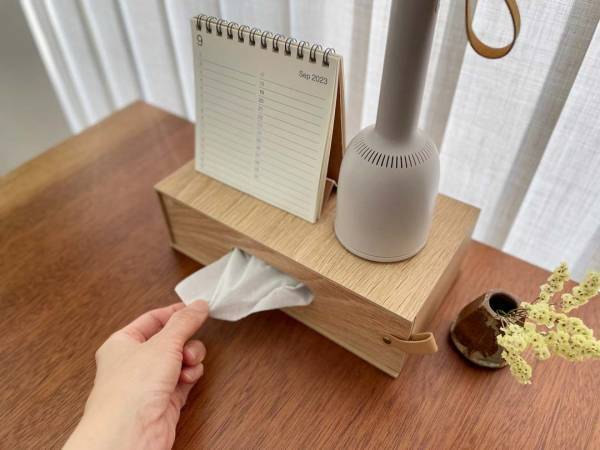 どんなインテリアにも馴染む。職人仕上げが美しい「bon momentの木目調ティッシュケース」[PR]