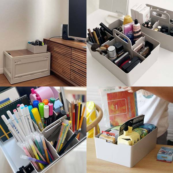 見た目と使いやすさ、どちらも叶う！複数使いでスッキリ片付く「仕切り収納ボックス」スタッフの使い方[PR]