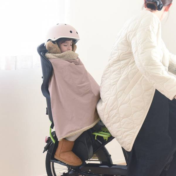 自転車送迎キッズの防寒対策　体も首も耳もポカポカに！