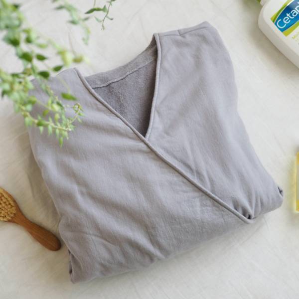 もうお風呂上がりに慌てない！ ママの時短を叶えてくれる、まるでワンピな「バスローブ」