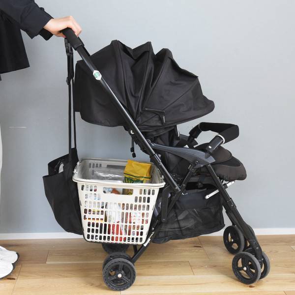 ベビーカーに買い物カゴが置ける！ママたち絶賛「クッカヤプー　ハンギングバッグ」