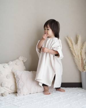 冬のお風呂上がりの救世主！　湯冷め知らずの「バスポンチョ」と「タオルキャップ」