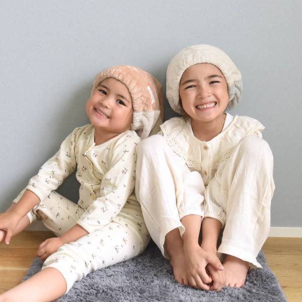 冬のお風呂上がりの救世主！　湯冷め知らずの「バスポンチョ」と「タオルキャップ」