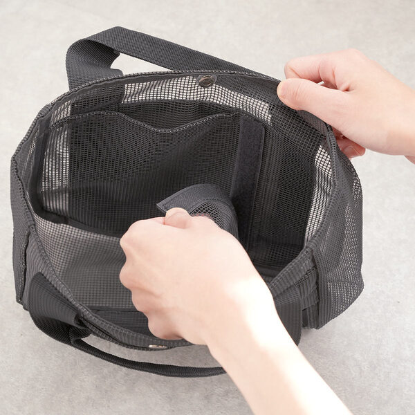 メッシュなのにほどよく目隠し！お風呂セットの持ち歩きに、ミニトートみたいなスパバッグ[PR]