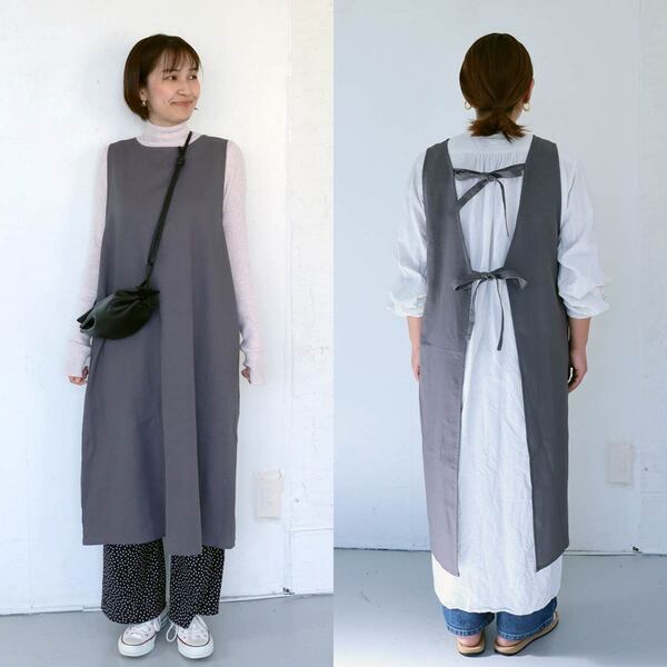 後ろ姿も抜かりなく！おもわず「かわいい」と言いたくなる“後ろリボンエプロン”スタッフ着用レポート[PR]